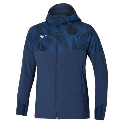 Cazadoras Mizuno Paris Athlete Hooded Hombre - Azules Oscuro - Chile M473CTRAPK